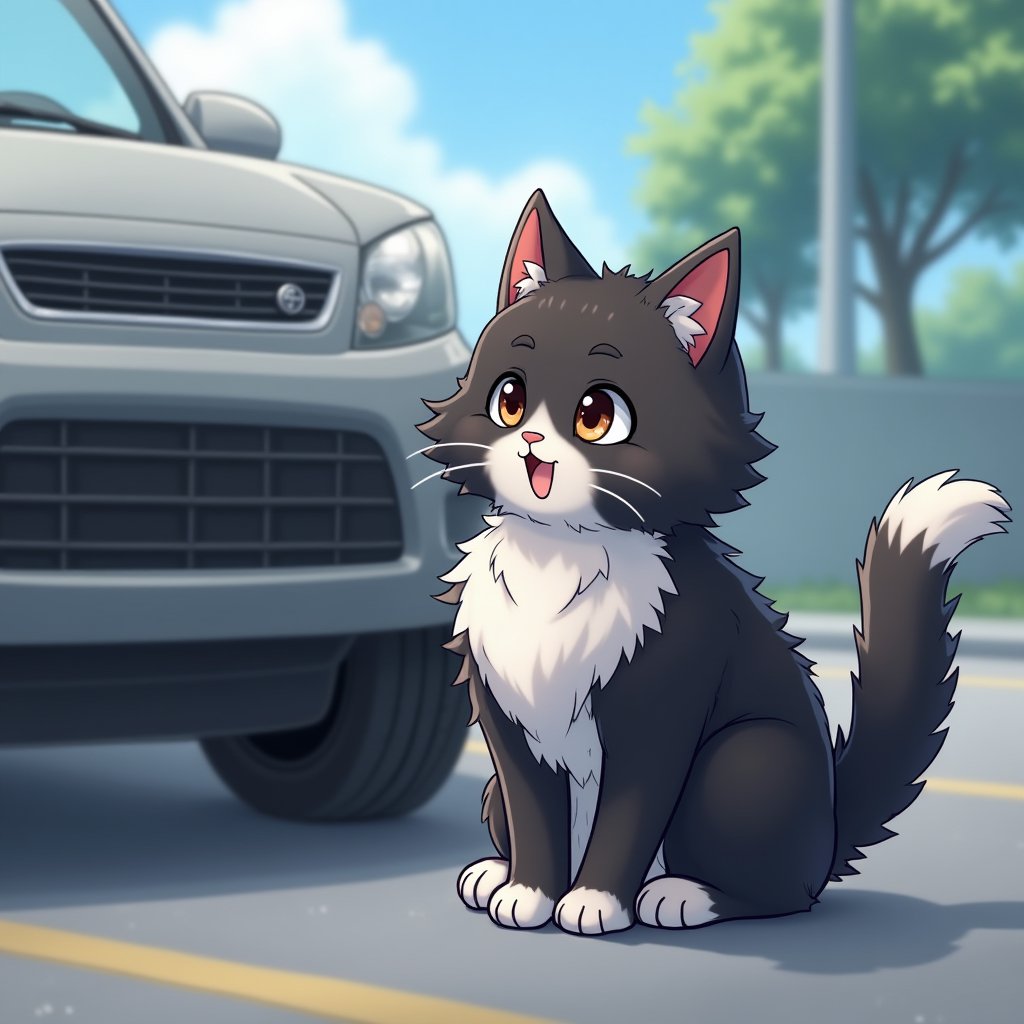 Anime style cat